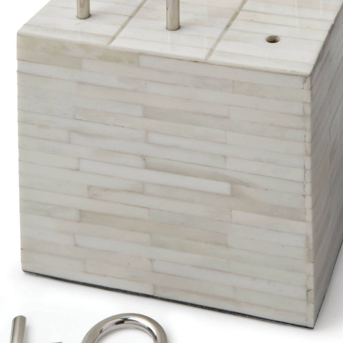 Tic Tac Toe Block (White Bone)