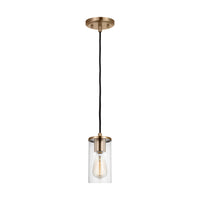 One Light Mini-Pendant — Clear, 60 W