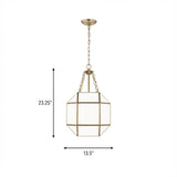 Three Light Lantern — 23.25", Smooth White
