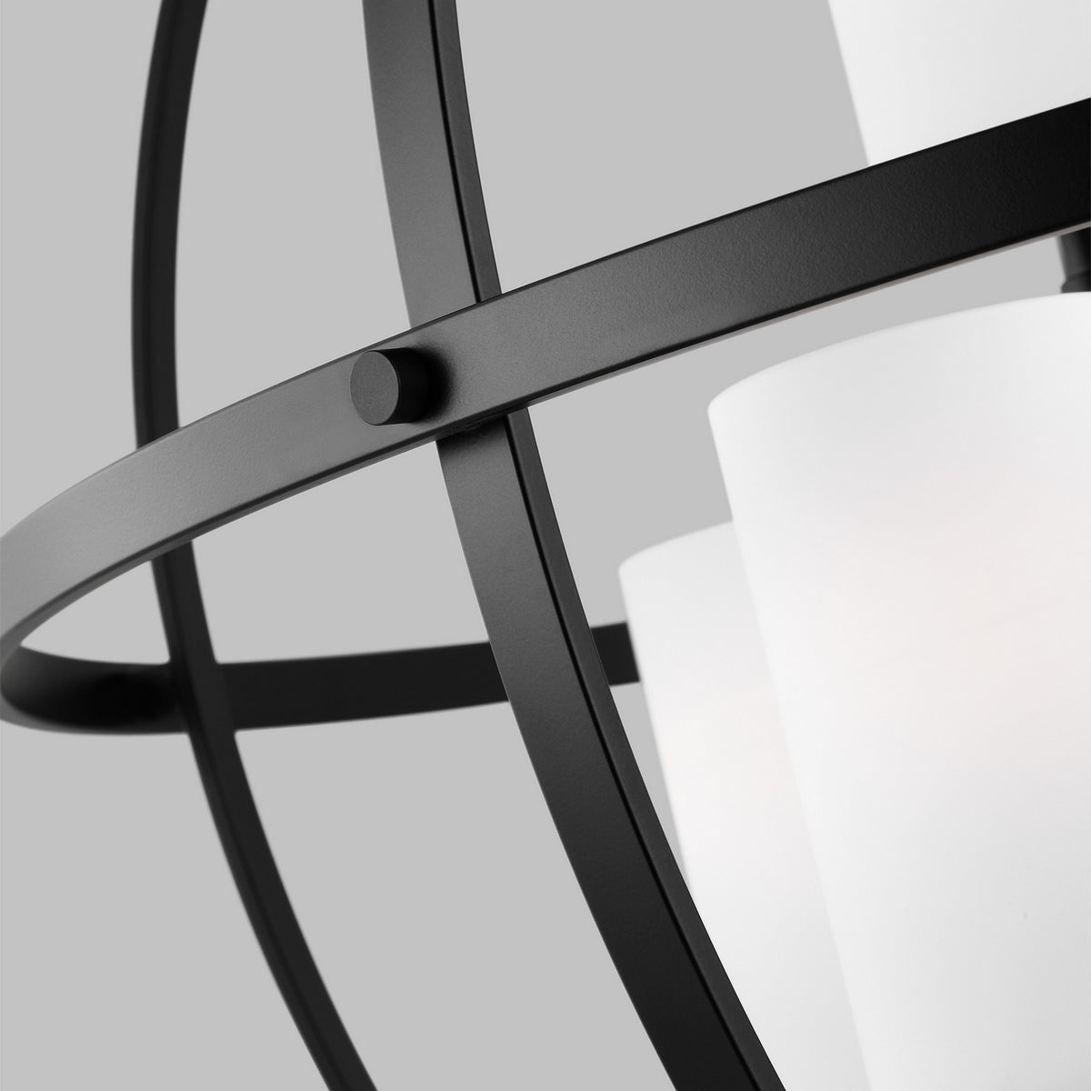 Alturas Nine Light Chandelier — Etched / White Inside