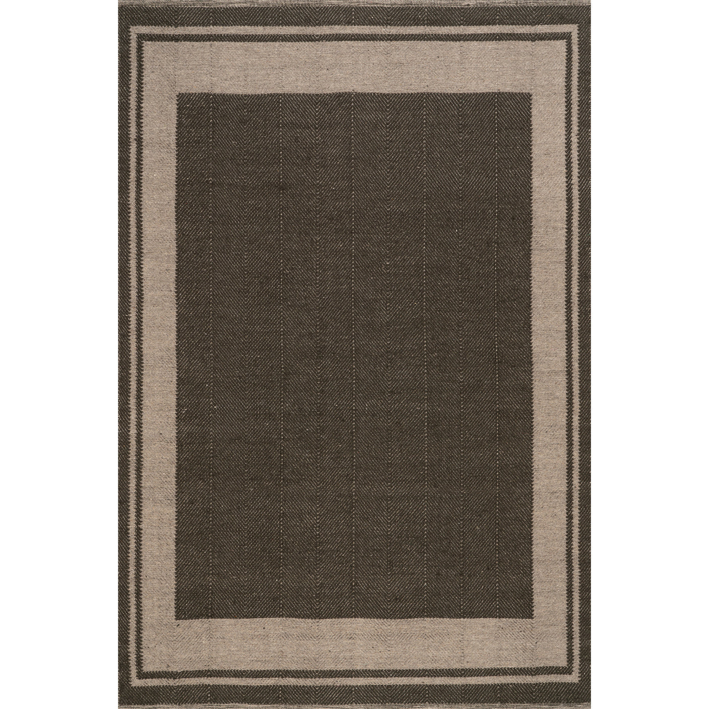Nate Berkus Canon Bordered Wool Cozy Area Rug