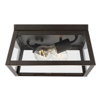 Two Light Outdoor Flush Mount — 60 W