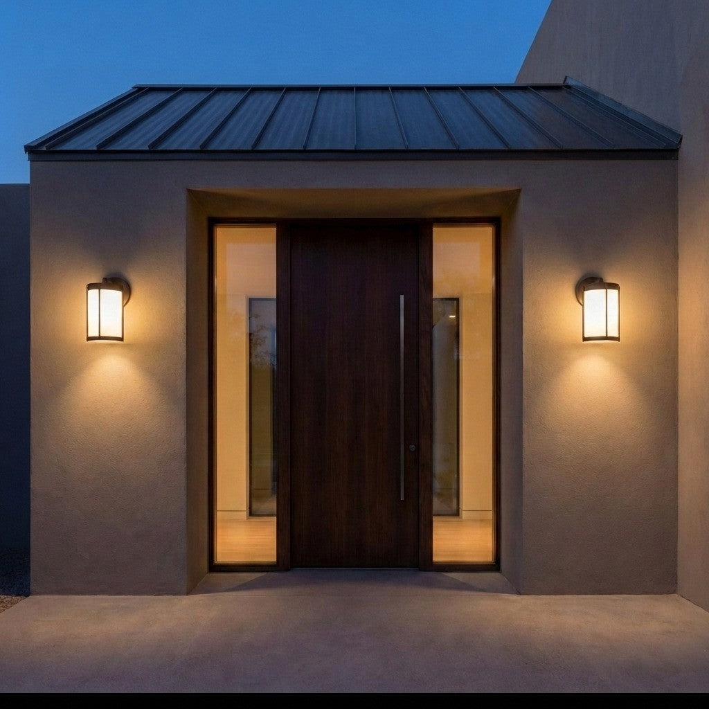 Luning Small Lantern — White Aluminum Shade