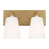 Miles Two Light Bath — Etched white glass