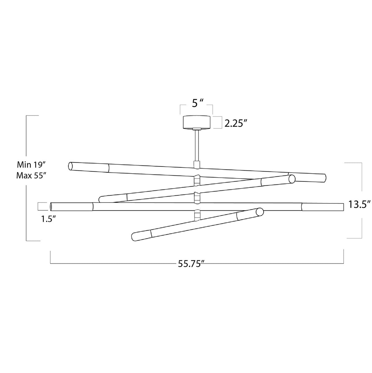 Wick Eight Light Chandelier