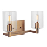 LED Bath Wall Sconce — W: 14.25" × H: 7.75" × D: 6.38"