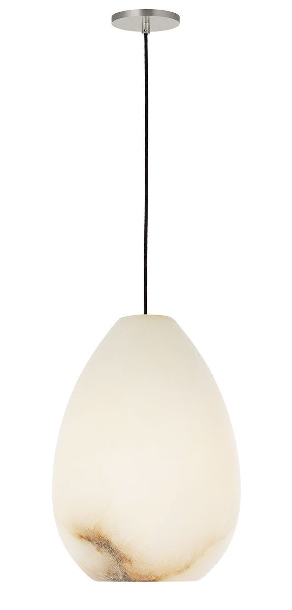 Alina One Light Pendant — 6.80", Alabaster