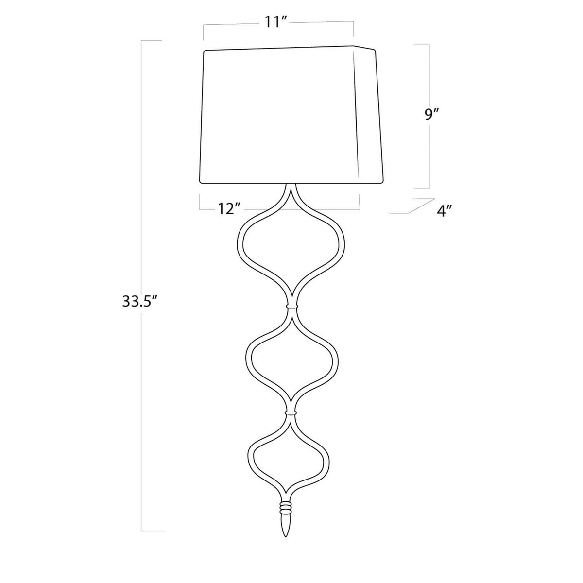 Sinuous One Light Wall Sconce