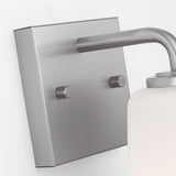 Miles One Light Bath — Etched white glass