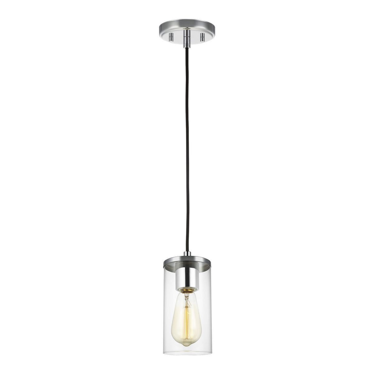 One Light Mini-Pendant — Clear, 60 W