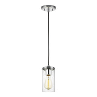 One Light Mini-Pendant — Clear, 60 W