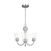 Miles Three Light Chandelier — Clear