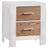White Brushed Oak with Natural Oak | Rustico Nightstand | Valley Ridge Furniture