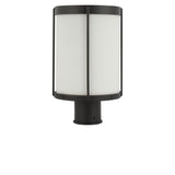 Luning 13 One Light Outdoor Post Lantern — Etched White Glass