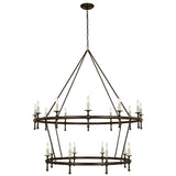 Classic 54" Two-Tier Ring Chandelier