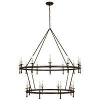 Classic 54" Two-Tier Ring Chandelier
