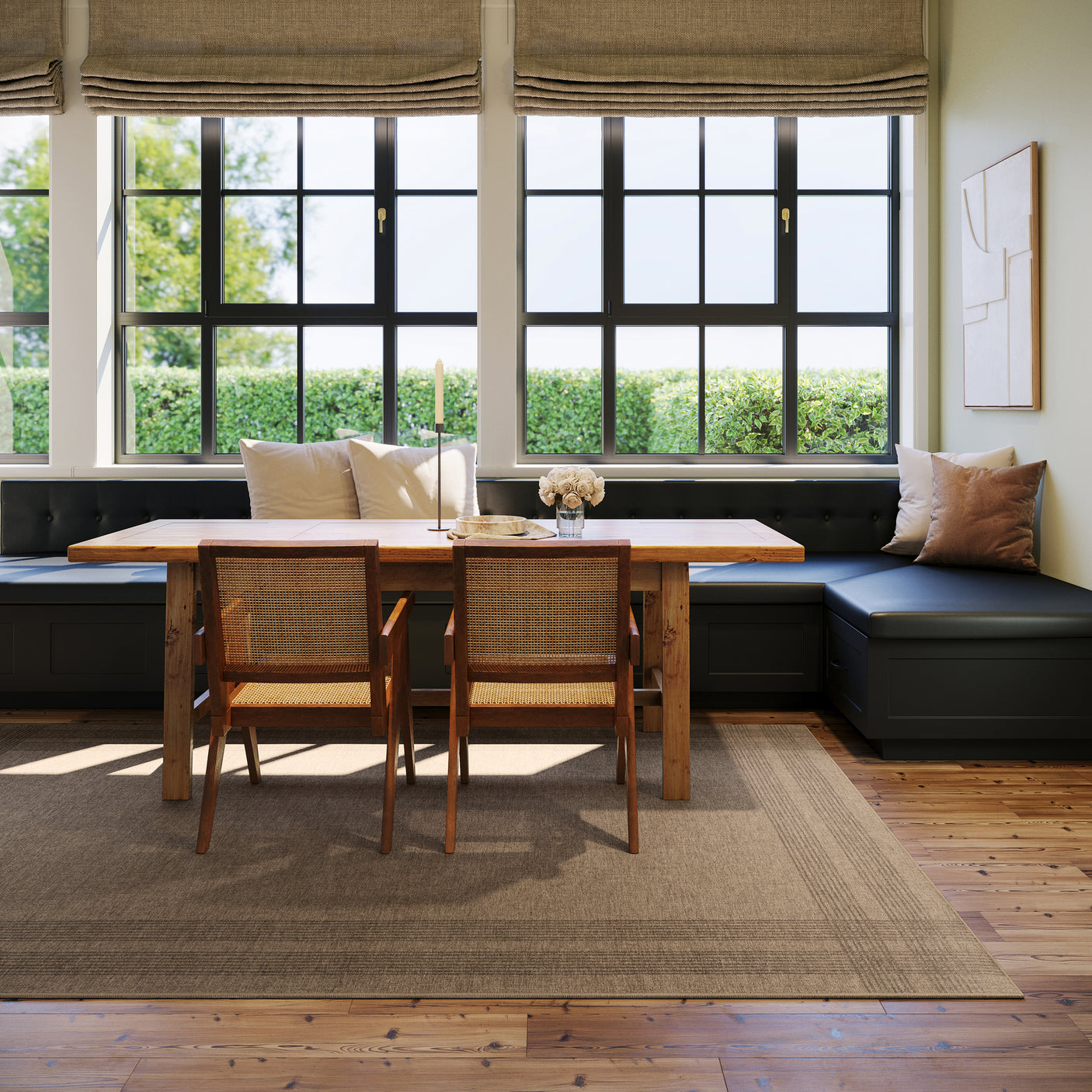 Nate Berkus Bedford Soft Plaid Washable Area Rug