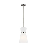 One Light Pendant — 16.50", White