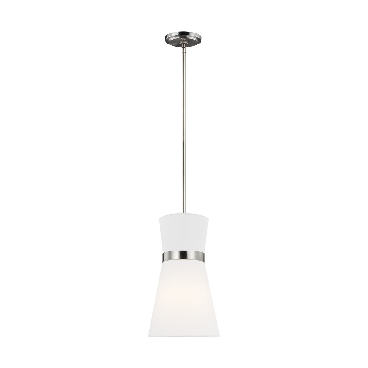 One Light Pendant — 16.50", White