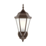 One Light Outdoor Wall Lantern — 17.00", Satin Etched