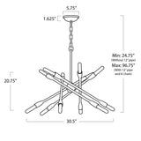 Cobra 12 Light Chandelier — 24.75"