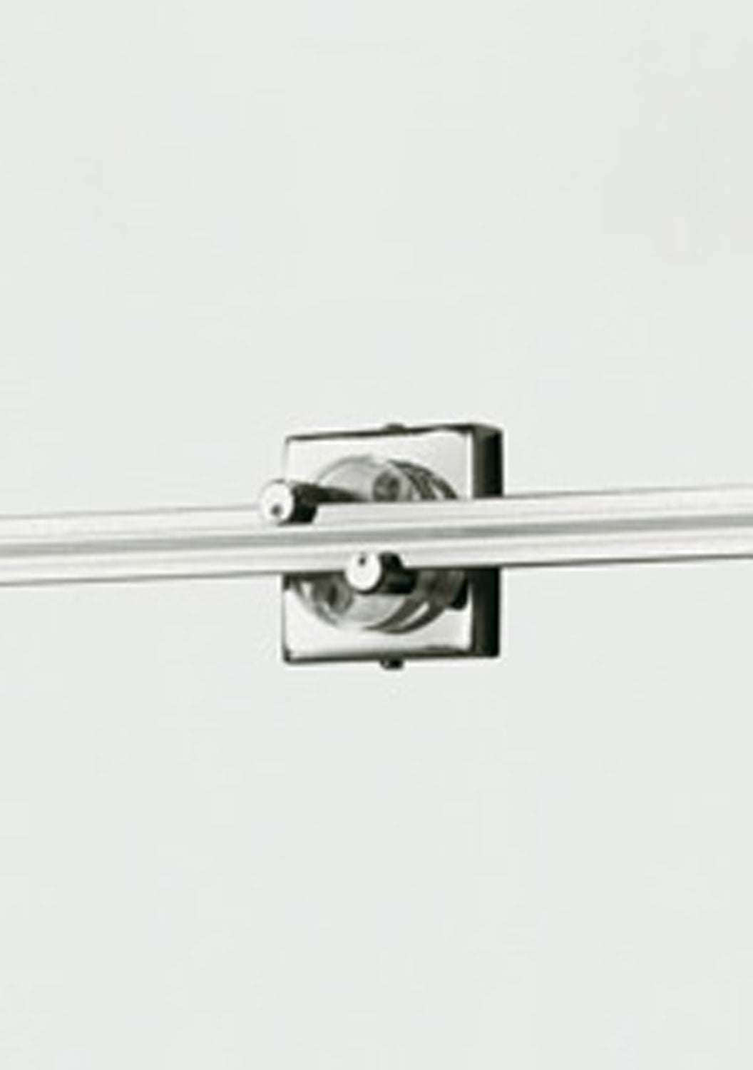 Wall MonoRail 2" Square Power Feed Canopy Single-Feed — Satin Nickel