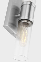 Keaton 16" Bath Sconce — Clear Fluted