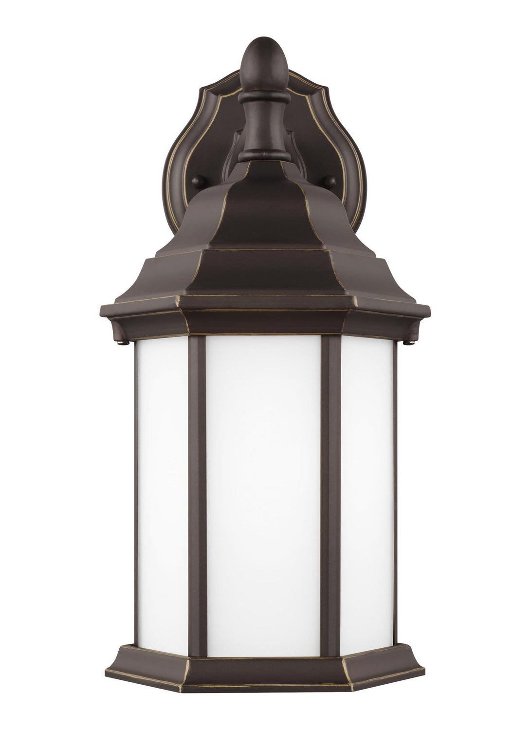 Sevier 12.5" Down Lantern — Satin Etched