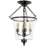 Sussex Semi-Flush Bell Jar Lantern