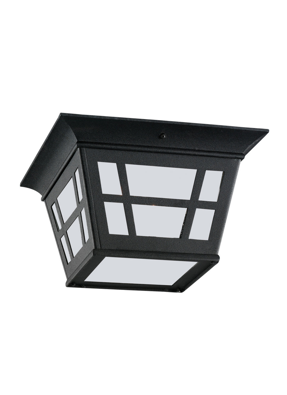 Herrington Two Light Flush Mount — Etched / White Inside