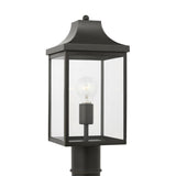 Saybrook 16.5" Post Lantern — Clear and Smooth White