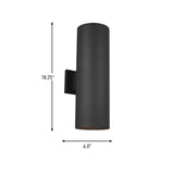 Two Light Outdoor Wall Lantern — 18.25", BR40