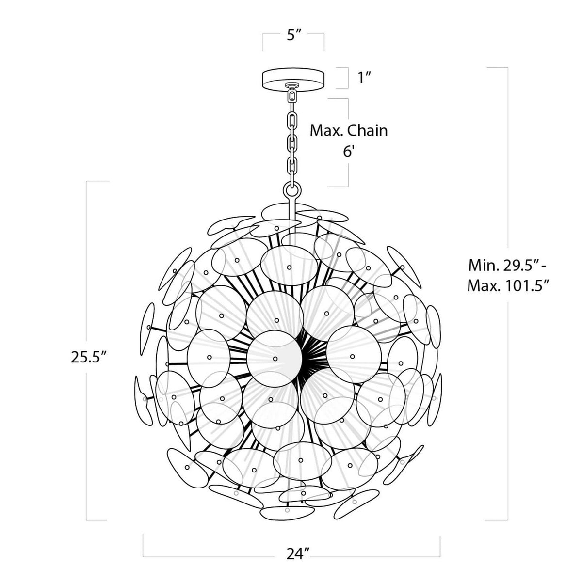 Poppy Nine Light Chandelier