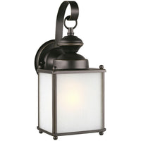 One Light Outdoor Wall Lantern — 12.50", Frosted Seeded