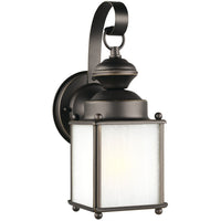 One Light Outdoor Wall Lantern — 11.25", Frosted Seeded