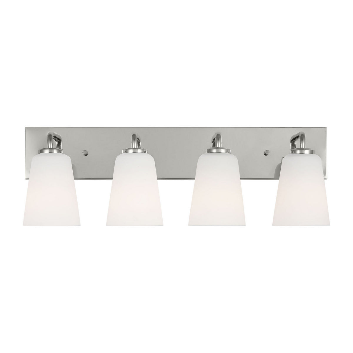 Miles Four Light Bath — Etched white glass