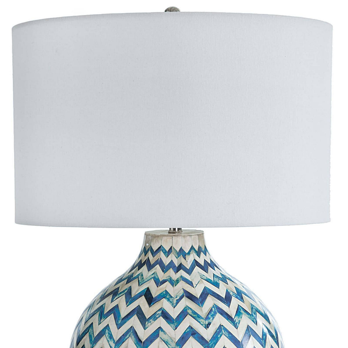 Chevron Bone One Light Table Lamp — Indigo
