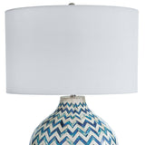 Chevron Bone One Light Table Lamp — Indigo
