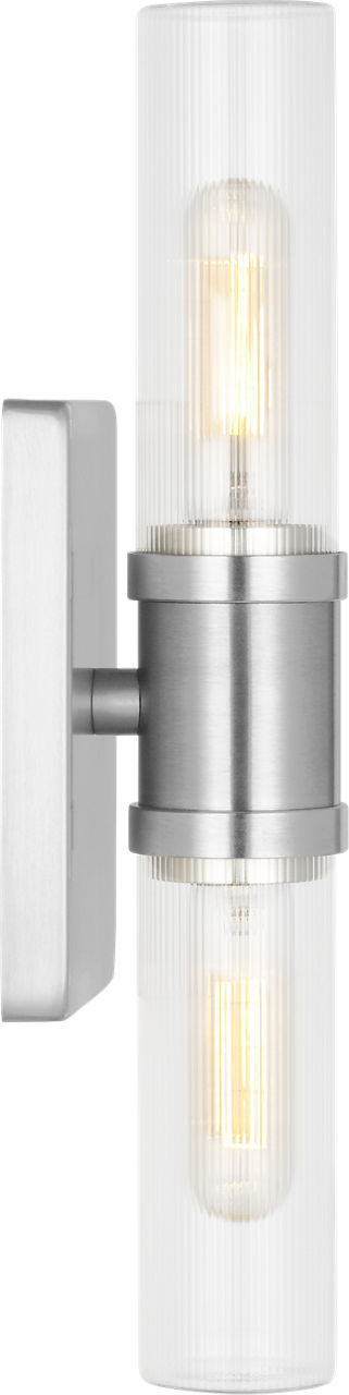 Keaton 16" Bath Sconce — Clear Fluted