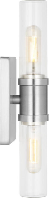 Keaton 16" Bath Sconce — Clear Fluted
