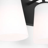 Miles Four Light Bath — Etched white glass