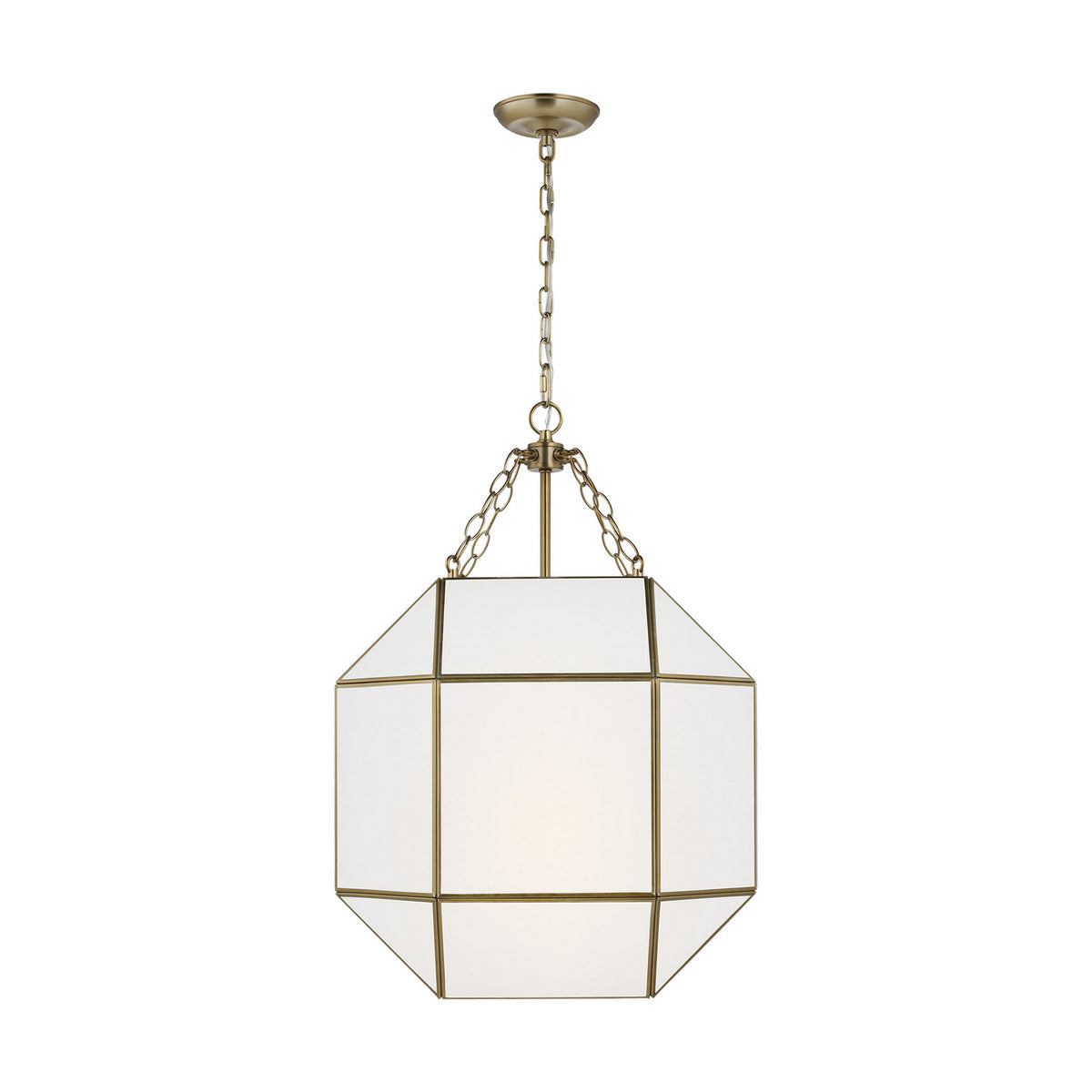 Three Light Lantern — 27.25", Smooth White