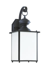 Jamestowne One Light Outdoor Wall Lantern — 17.00", Etched White Tiffany