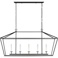 Five Light Linear Chandelier