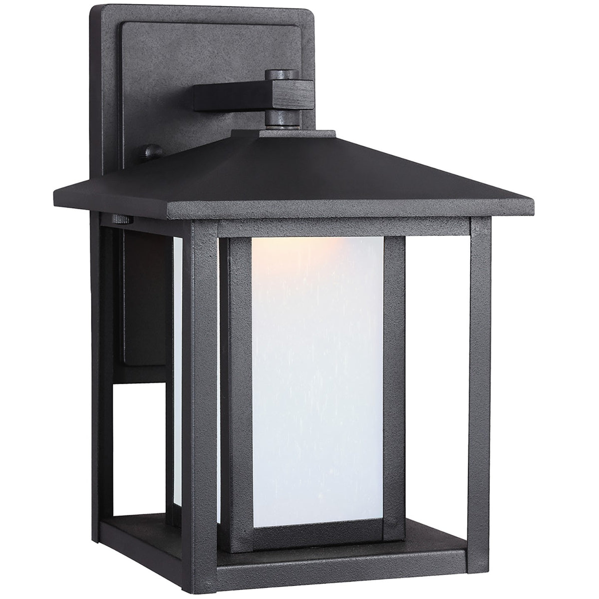 Hunnington 11" Lantern — Etched Seeded, A19