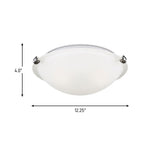 Two Light Flush Mount — W: 12.25" × H: 4.00"
