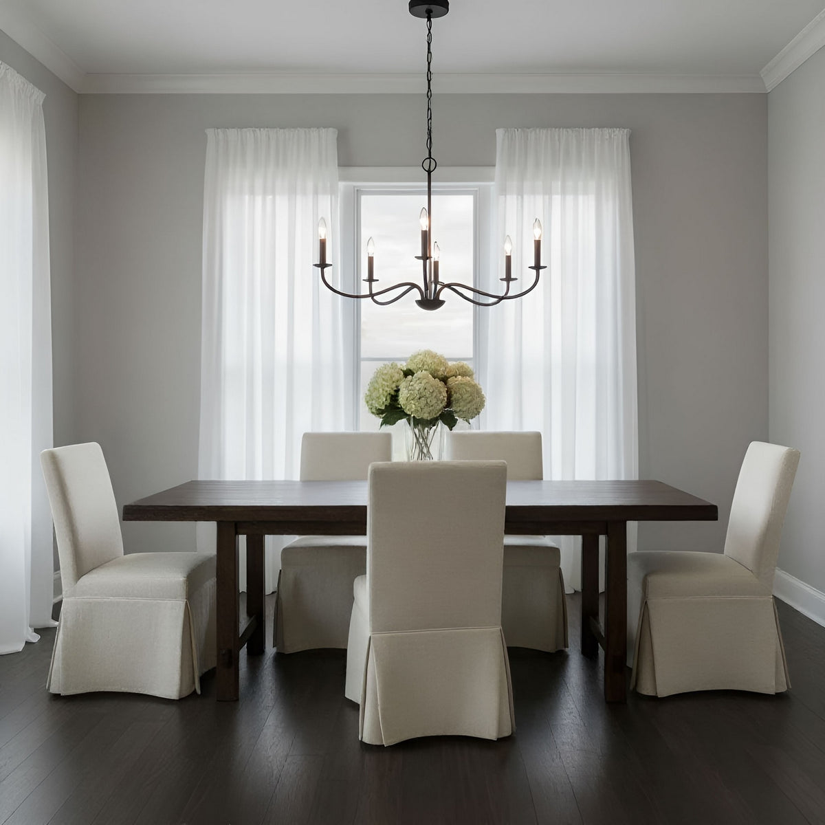 Abells Five Light Chandelier