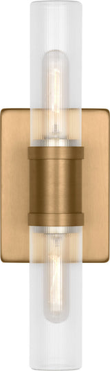 Keaton 16" Bath Sconce — Clear Fluted