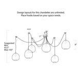 Molten Six Light Chandelier — 43.50"
