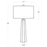 Tapered Hex One Light Table Lamp